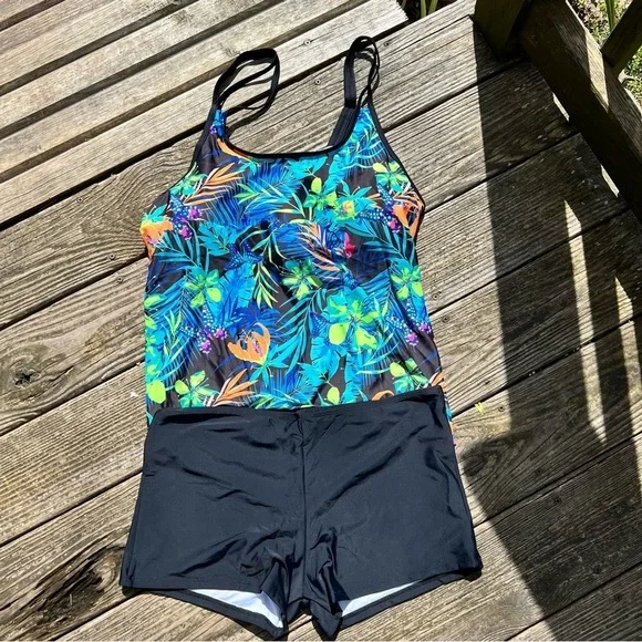 2 piece tropical tankini plus size - Picture 5 of 12